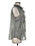 CAbi Gray Sleeveless Button-Down Shirt Size M - photo 4