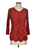 The Pyramid Collection Red 3/4 Sleeve Top Size S - photo 1