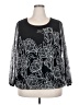 Alfani Black Long Sleeve Blouse Size 2X - photo 1