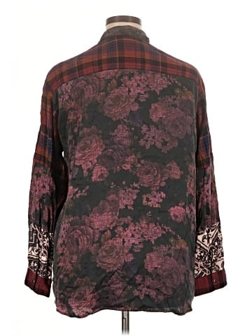 Johnny Was Long Sleeve Silk Top (view 2)