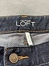 Ann Taylor LOFT Chevron-herringbone Black Blue Jeans Size 16 - photo 4