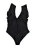 Unbranded Solid Black One Piece Swimsuit Size XXL - photo 2