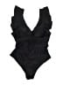 Unbranded Solid Black One Piece Swimsuit Size XXL - photo 1