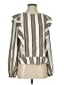 Isabella Sinclair Stripes Ivory Long Sleeve Blouse Size S - photo 1