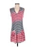 Venus Stripes Gray Casual Dress Size XS - photo 1