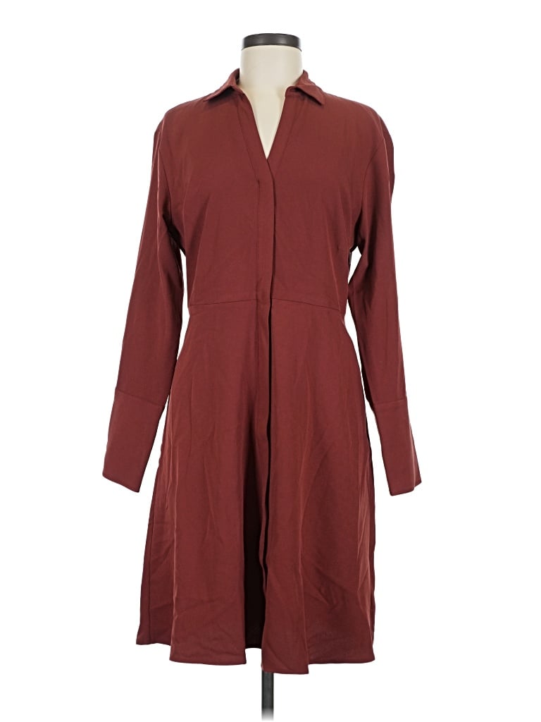 Pre-owned Spanx Casual Dress In Burgundy