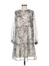 Ann Taylor LOFT Animal Print Silver Cocktail Dress Size XS - photo 1