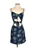 Superdown 100% Polyester Tropical Blue Casual Dress Size S - photo 1