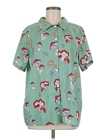 Romwe Short Sleeve Button-Down Shirt (view 1)