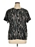 Athleta 100% Cotton Black Short Sleeve Blouse Size XL - photo 1