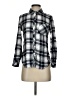 Gap 100% Rayon Plaid Gray Long Sleeve Button-Down Shirt Size XS - photo 1
