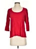 Eileen Fisher 100% Linen Red 3/4 Sleeve Top Size S - photo 1