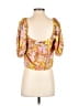 Billabong Yellow Short Sleeve Blouse Size S - photo 2