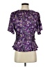 Ann Taylor LOFT 100% Polyester Purple Short Sleeve Blouse Size 4 - photo 1