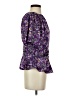 Ann Taylor LOFT 100% Polyester Purple Short Sleeve Blouse Size 4 - photo 4