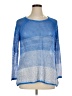 John Paul Richard 100% Rayon Color Block Blue Pullover Sweater Size XL - photo 1