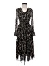 Taylor 100% Polyester Animal Print Black Cocktail Dress Size 4 - photo 1