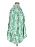 Como Black 100% Polyester Print Green 3/4 Sleeve Blouse Size 1X - photo 4