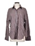 Zara Stripes Brown Long Sleeve Button-Down Shirt Size S - photo 1
