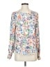 Maeve 100% Rayon Print White Long Sleeve Blouse Size 4 - photo 1