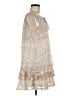 Jolt 100% Polyester Paisley Ivory Casual Dress Size M - photo 4