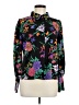 Shein 100% Polyester Floral Black Long Sleeve Blouse Size 6 - photo 1