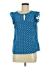 J.Crew Blue Short Sleeve Blouse Size 8 - photo 1