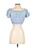 Reformation Blue Short Sleeve Blouse Size 4 - photo 2