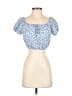 Reformation Blue Short Sleeve Blouse Size 4 - photo 1