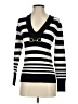 Cache Stripes Black Pullover Sweater Size S - photo 1