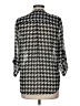 Almost Famous 100% Polyester Houndstooth Silver 3/4 Sleeve Blouse Size M (estimated) - photo 2
