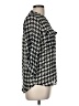 Almost Famous 100% Polyester Houndstooth Silver 3/4 Sleeve Blouse Size M (estimated) - photo 4