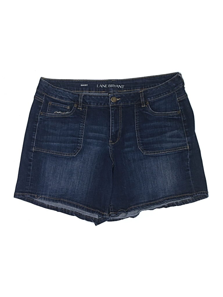 Pre-owned Lane Bryant Denim Shorts In Blue