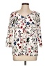 Emily Daniels Ivory 3/4 Sleeve Blouse Size L - photo 1