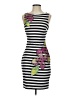 Cache Graphic Black Cocktail Dress Size 2 - photo 1