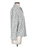 T Tahari 100% Polyester Print Silver Long Sleeve Blouse Size XS - photo 4