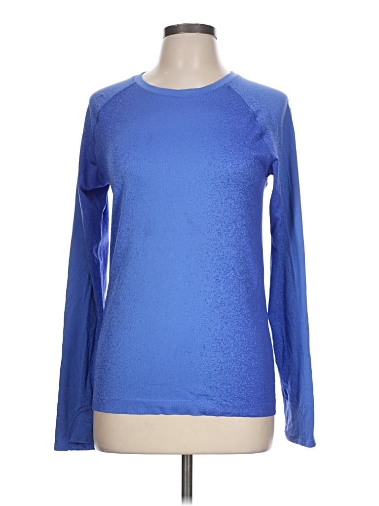 Pre-owned Athleta Long Sleeve T-shirt In Blue