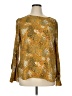 Ann Taylor LOFT 100% Polyester Gold Long Sleeve Blouse Size XL - photo 1