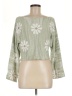 Willow & Root 100% Cotton Floral Green Pullover Sweater Size M - photo 1
