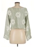 Willow & Root 100% Cotton Floral Green Pullover Sweater Size M - photo 2