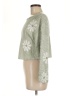 Willow & Root 100% Cotton Floral Green Pullover Sweater Size M - photo 5