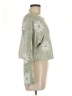 Willow & Root 100% Cotton Floral Green Pullover Sweater Size M - photo 4
