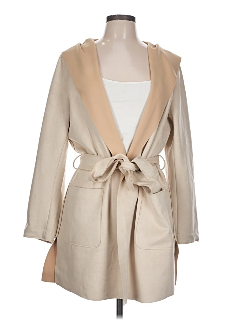 Pre-owned Joan Vass Coat In Ivory