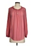 Ann Taylor 100% Polyester Pink Long Sleeve Blouse Size S - photo 1