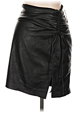 Olivaceous Faux Leather Skirt (view 1)