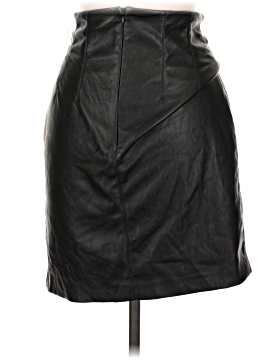 Olivaceous Faux Leather Skirt (view 2)
