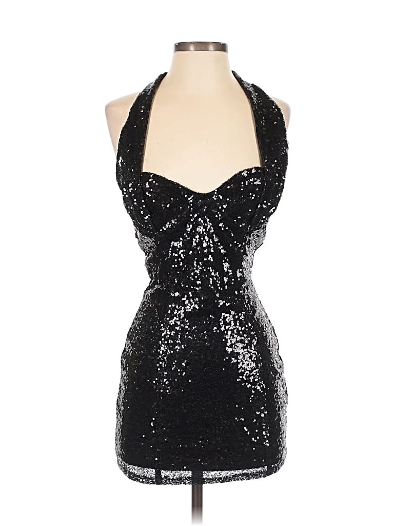 Pre-owned Lucy In The Sky Cocktail Dress In Black