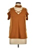 J for Justify Brown Short Sleeve Top Size L - photo 1