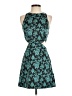 Hutch 100% Polyester Paisley Teal Cocktail Dress Size 0 - photo 1