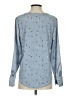Ann Taylor 100% Polyester Blue Long Sleeve Blouse Size XS - photo 2
